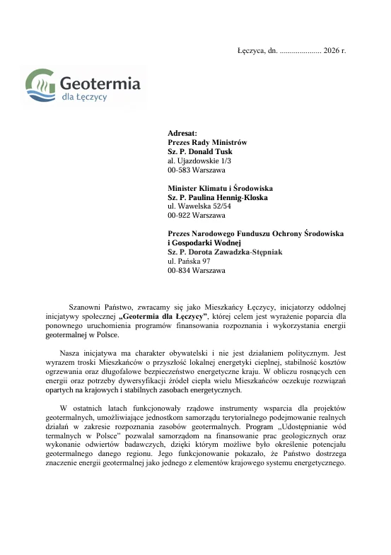 Podgląd dokumentu petycji w PDF